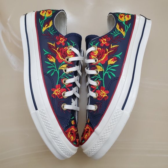 Converse Shoes Converse Floral Embroidered Low Tops Poshmark